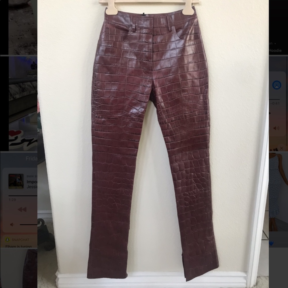 Roberto Cavalli F/W 18 Leather Pants